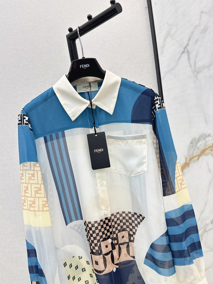 Fend 25ss print shirt