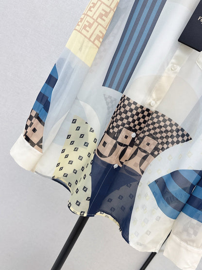 Fend 25ss print shirt