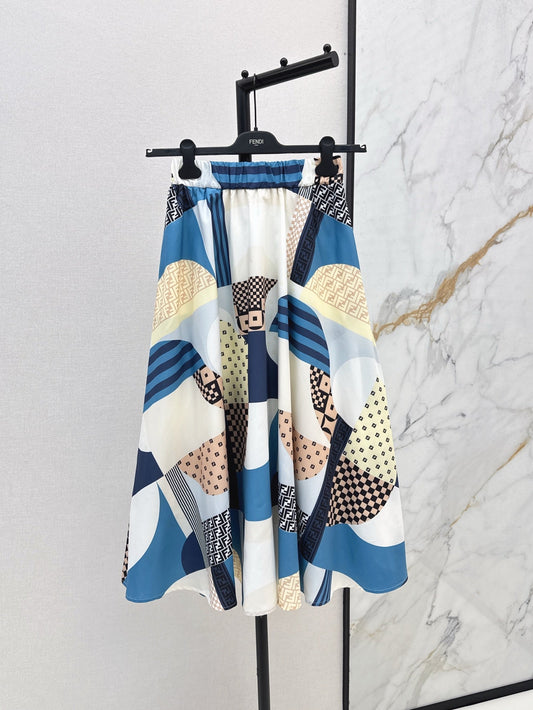 Fen 25ss print skirt