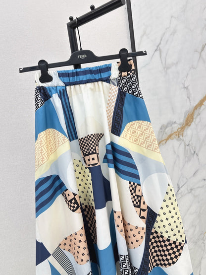 Fen 25ss print skirt