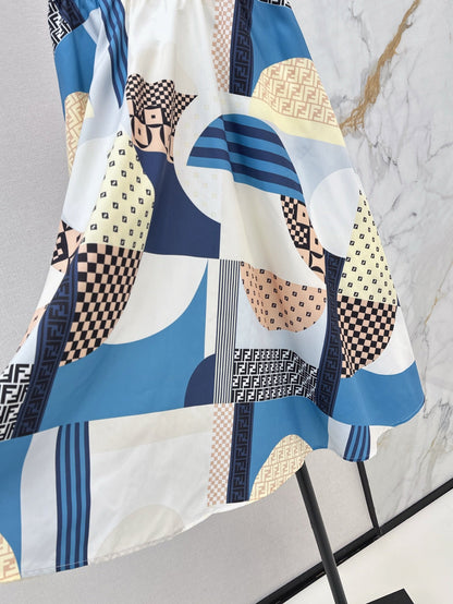 Fen 25ss print skirt