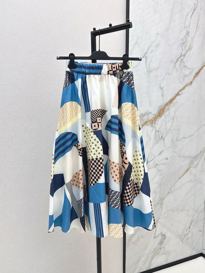 Fen 25ss print skirt