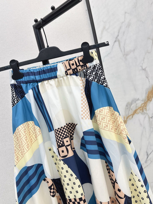 Fen 25ss print skirt