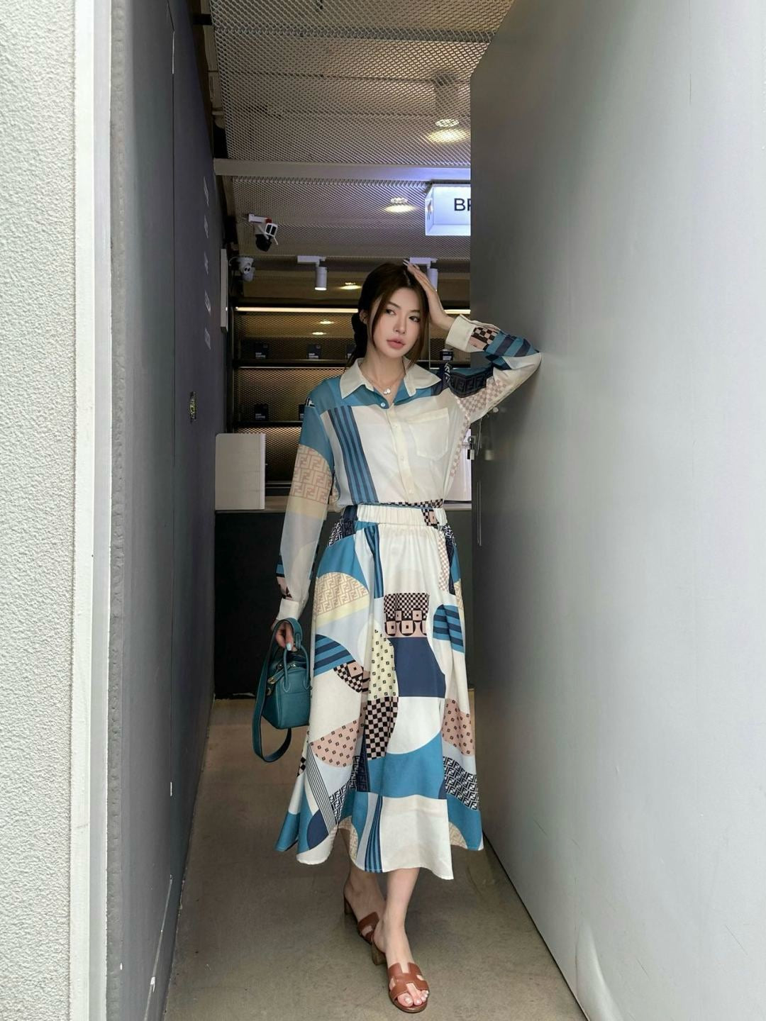 Fend 25ss print shirt