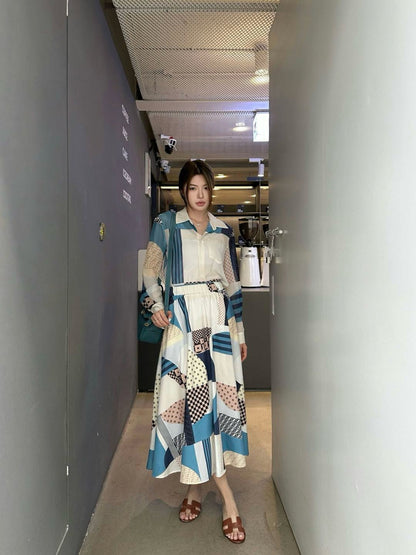 Fen 25ss print skirt