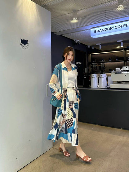 Fen 25ss print skirt