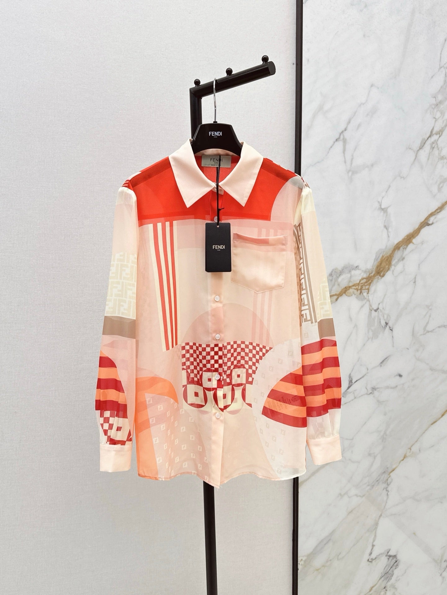 Fend 25ss print shirt