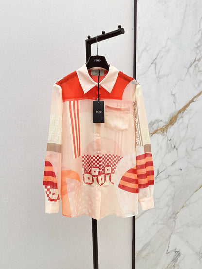 Fend 25ss print shirt