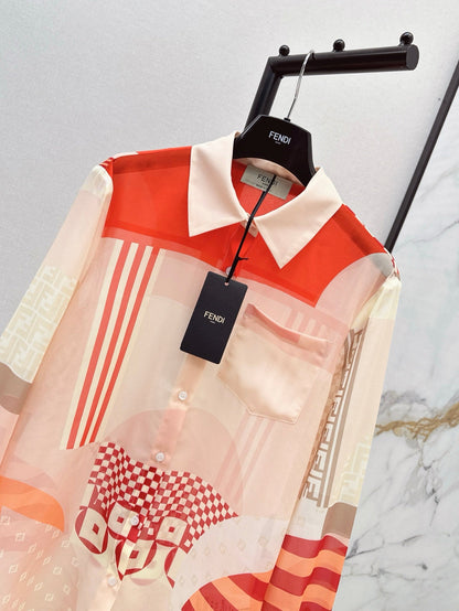 Fend 25ss print shirt