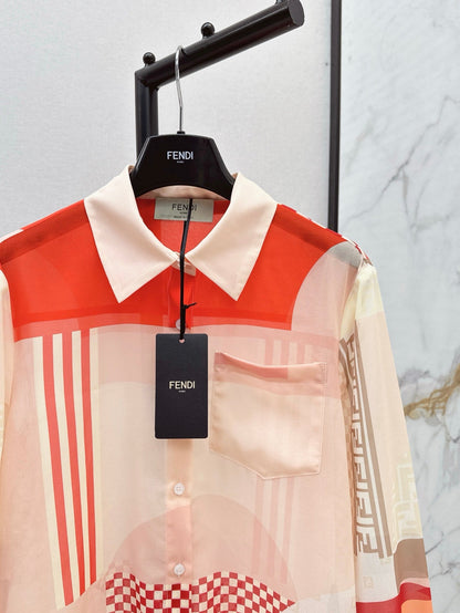 Fend 25ss print shirt