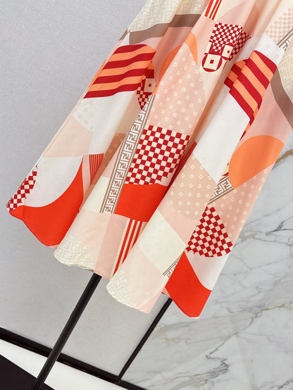 Fen 25ss print skirt