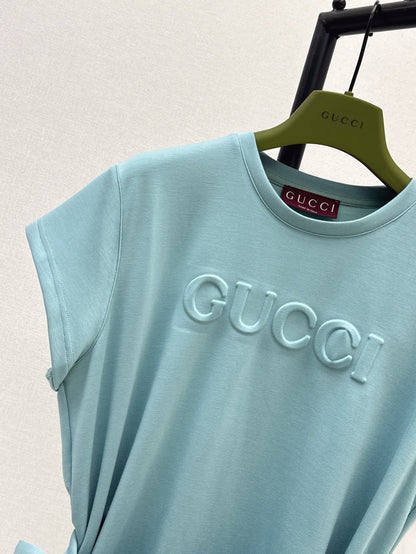 Guc 25ss embossed dress
