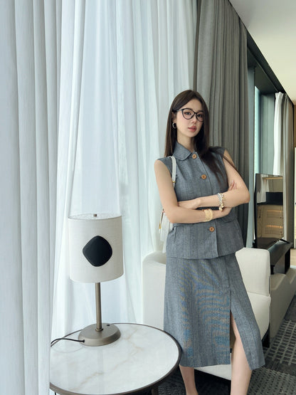 Pra 25ss wool skirt