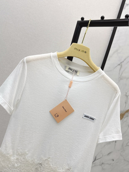 Miu 25ss lace t-shirt
