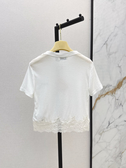Miu 25ss lace t-shirt