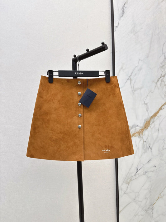Pra 25ss leather skirt