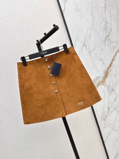 Pra 25ss leather skirt