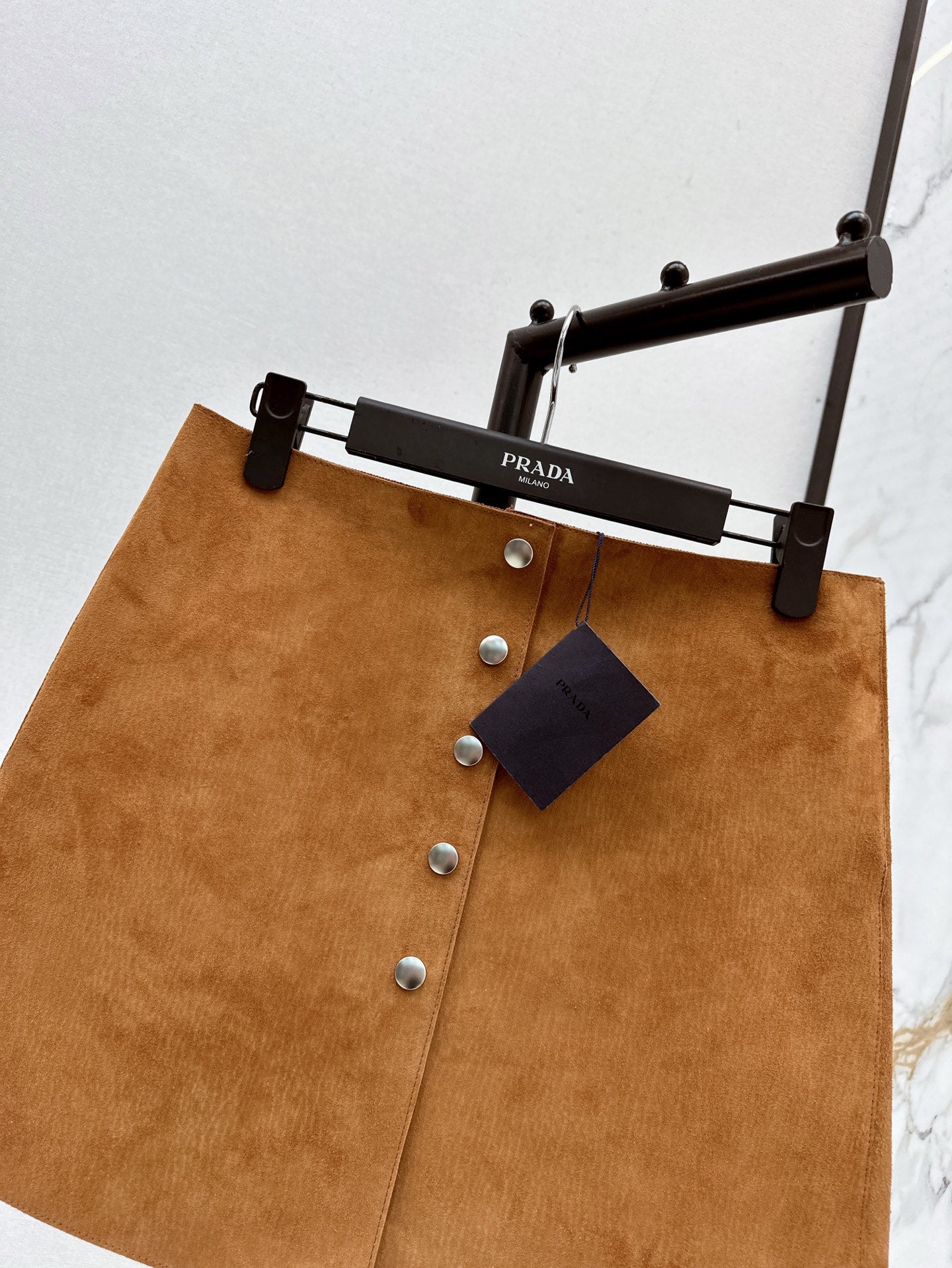 Pra 25ss leather skirt