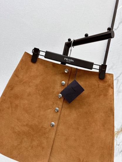 Pra 25ss leather skirt