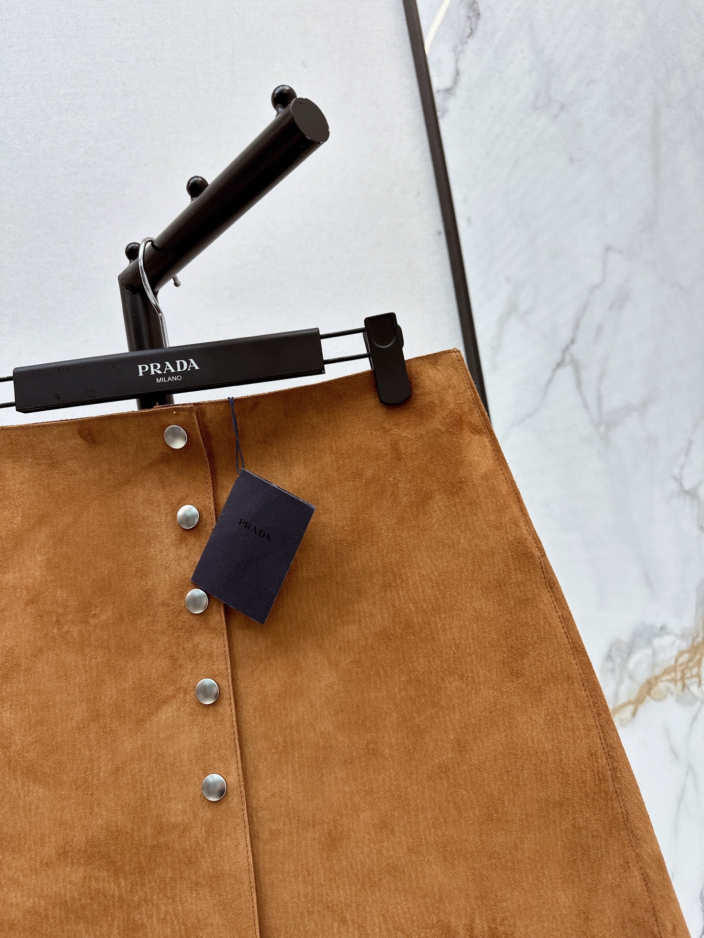 Pra 25ss leather skirt
