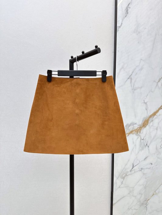 Pra 25ss leather skirt