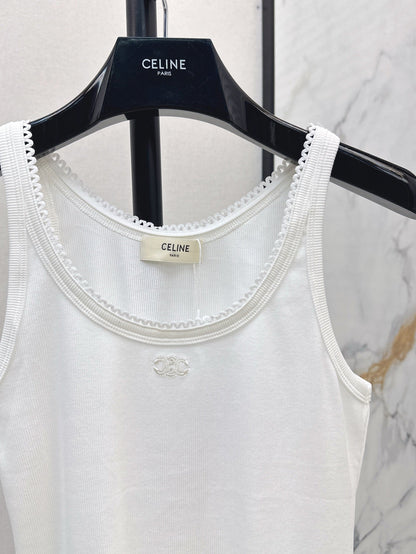 Celi 25ss embroidered vest