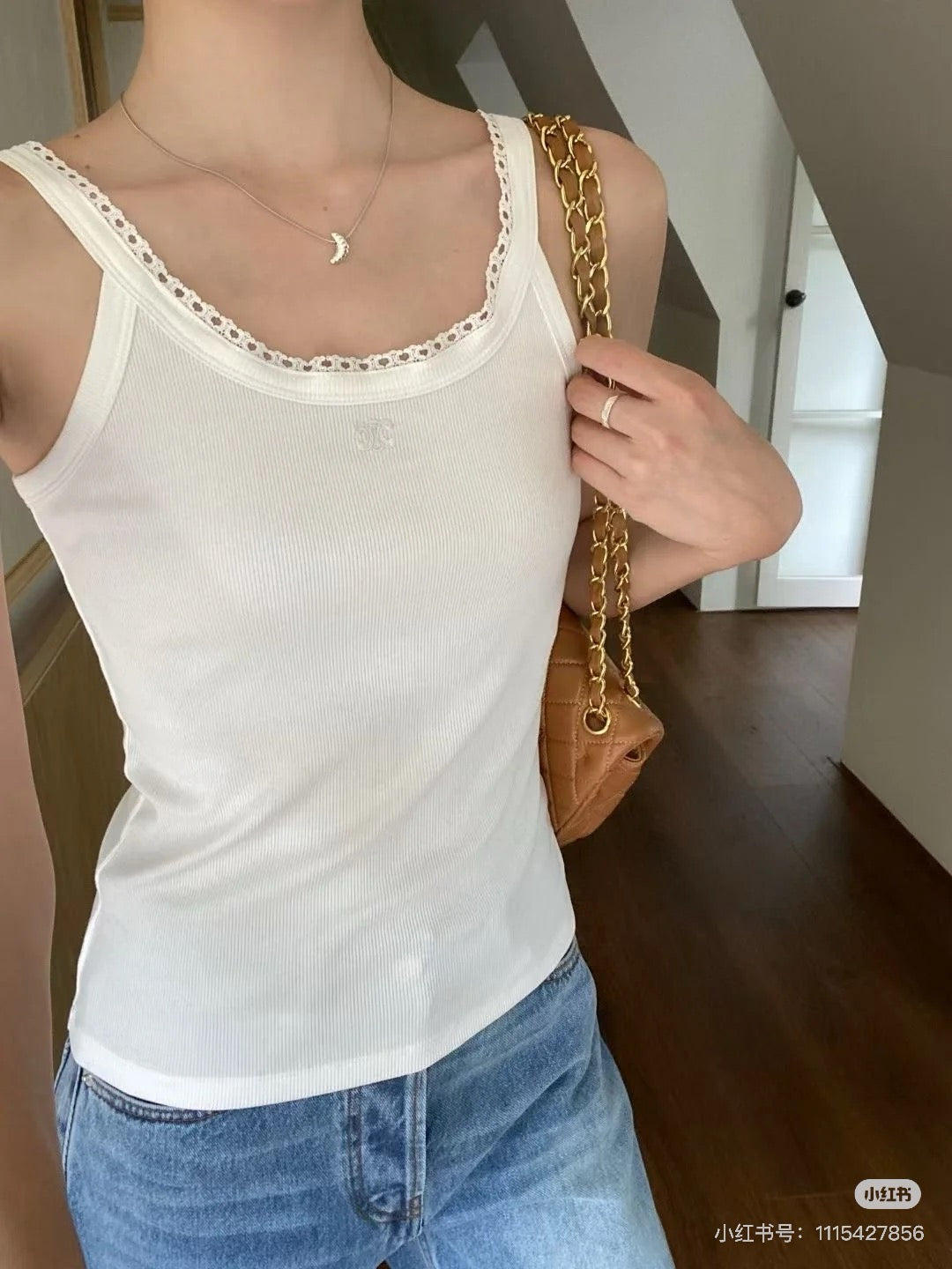 Celi 25ss embroidered vest