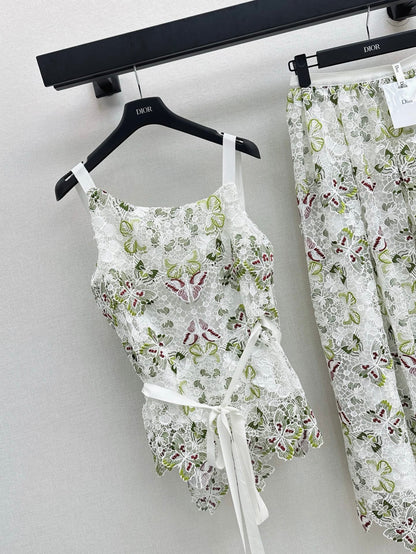CD 25ss lace embroidered camisole