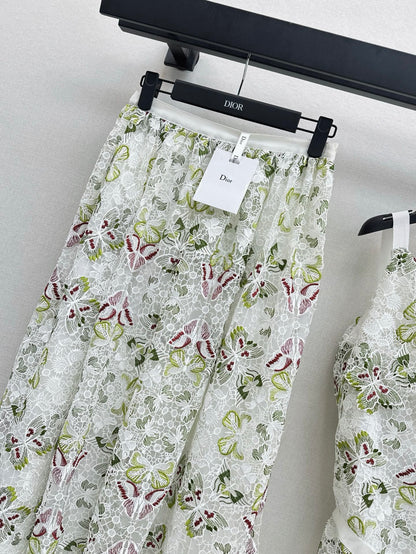 CD 25ss lace embroidered skirt