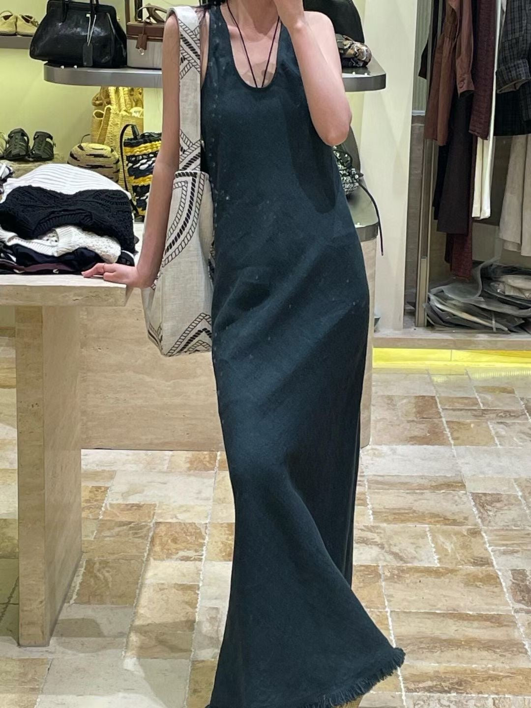 Loro 25ss linen dress