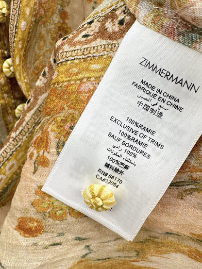 Zimm 25ss print linen shirt