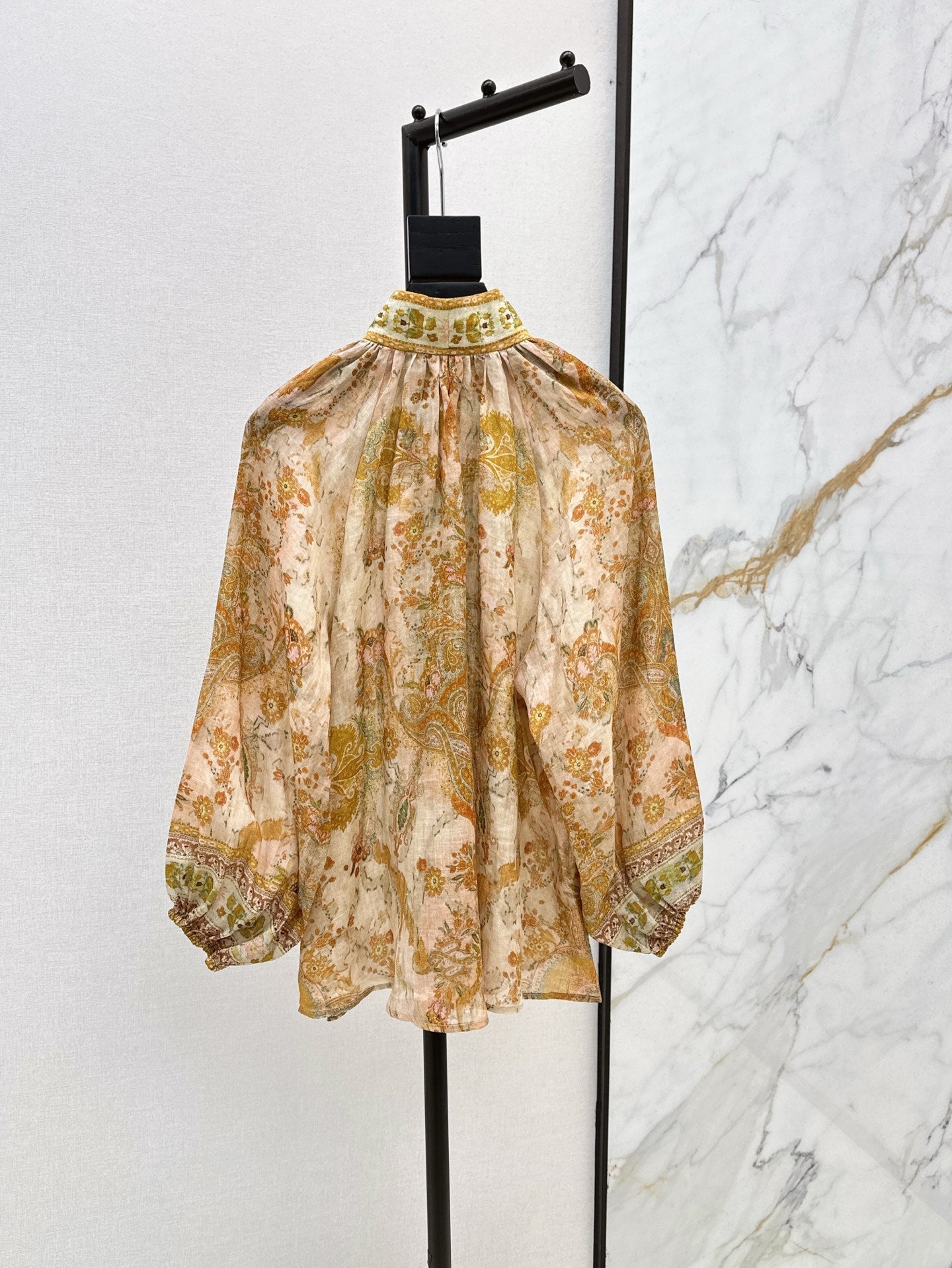 Zimm 25ss print linen shirt