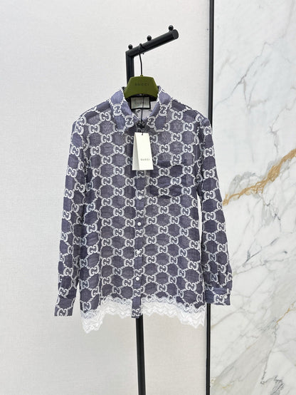 Gu 25ss jacquard shirt