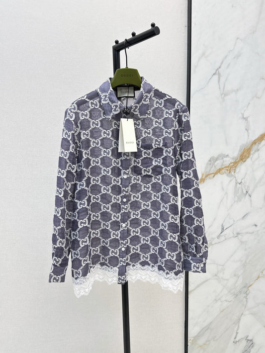 Gu 25ss jacquard shirt