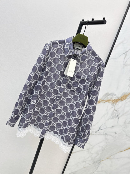 Gu 25ss jacquard shirt