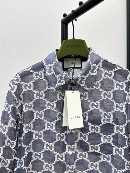Gu 25ss jacquard shirt