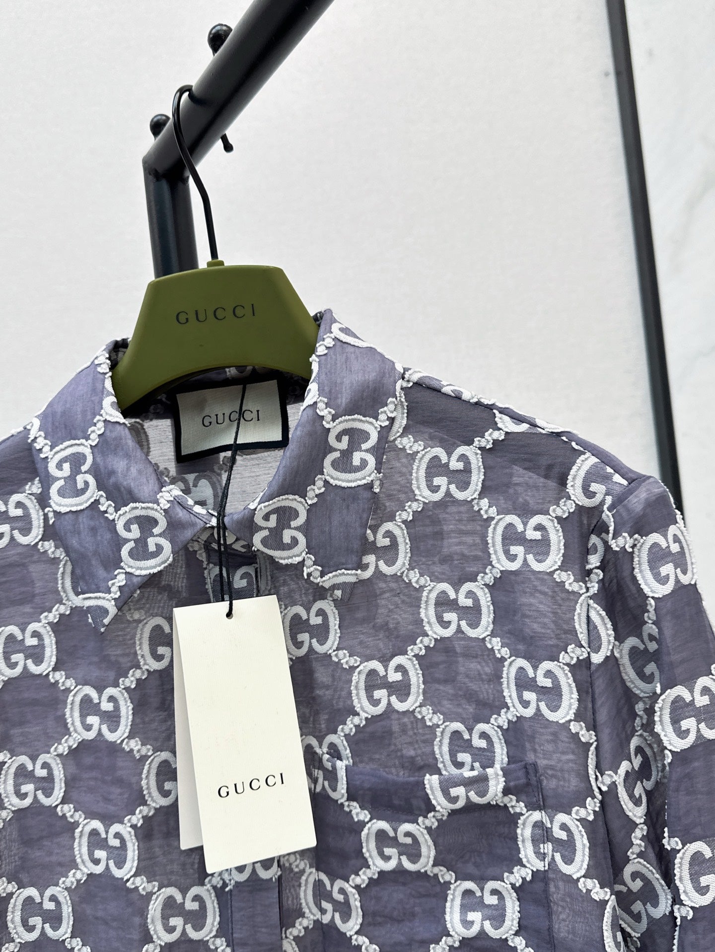 Gu 25ss jacquard shirt