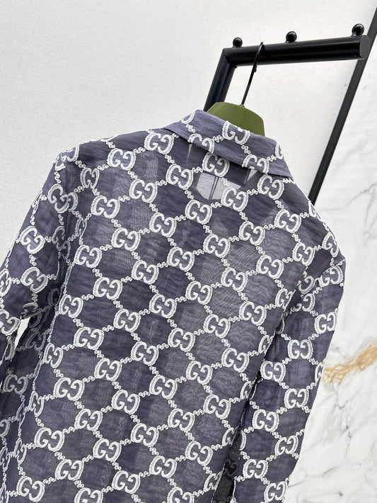 Gu 25ss jacquard shirt