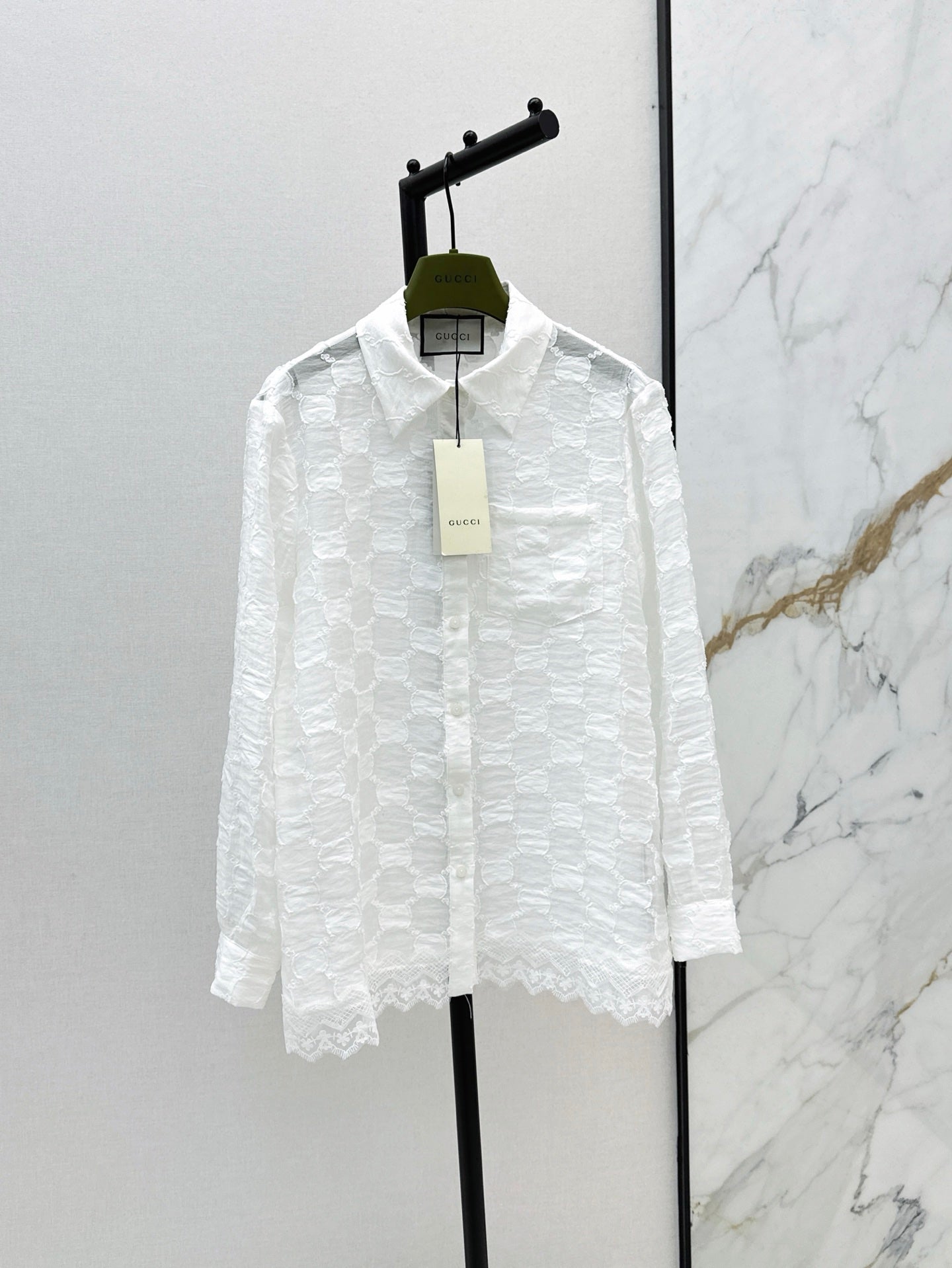 Gu 25ss jacquard shirt