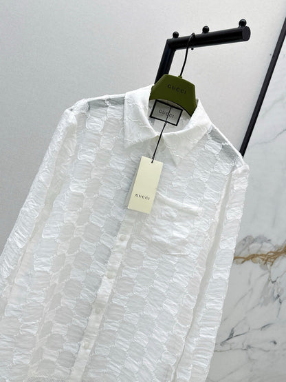 Gu 25ss jacquard shirt