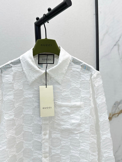 Gu 25ss jacquard shirt
