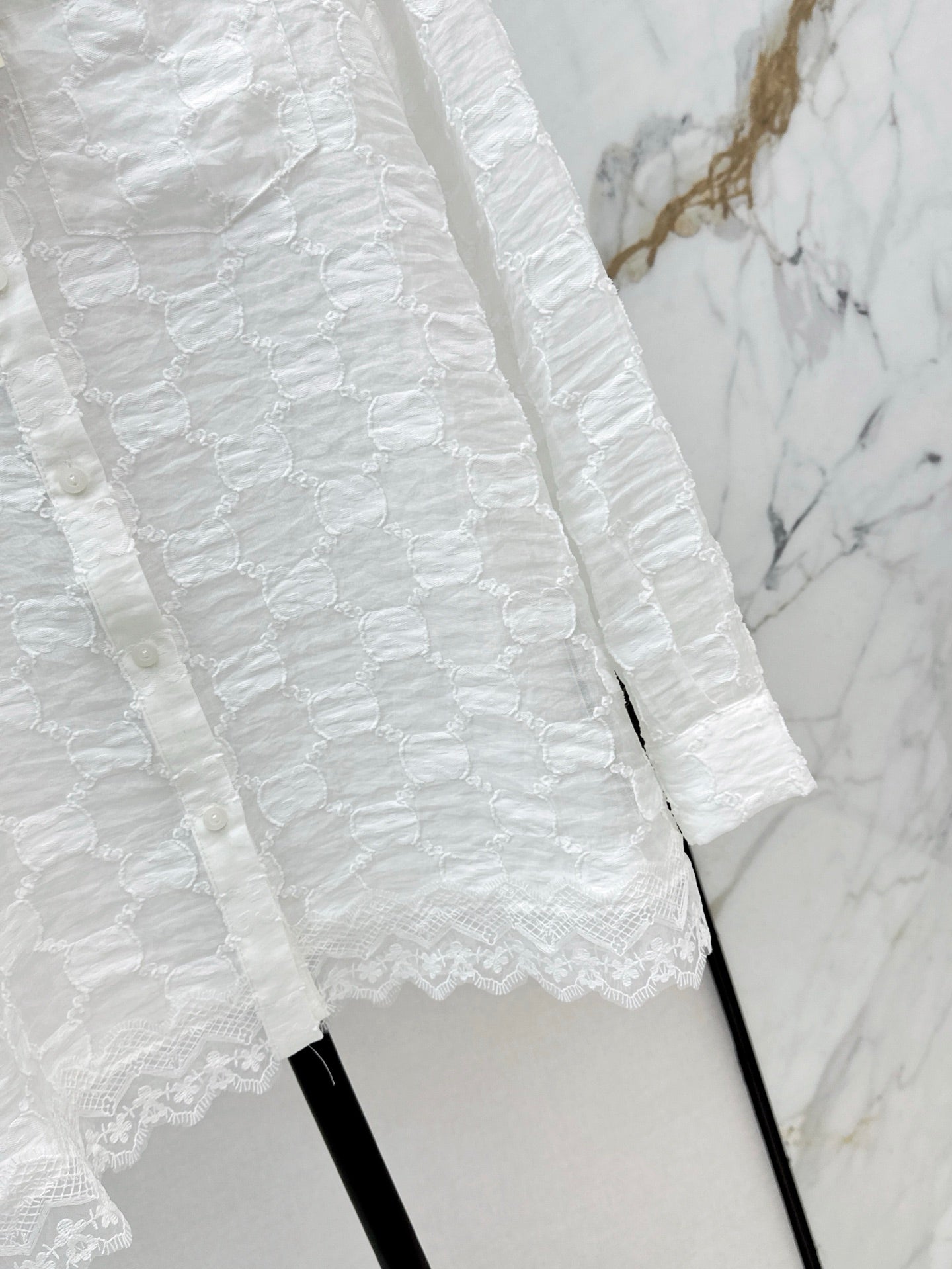 Gu 25ss jacquard shirt