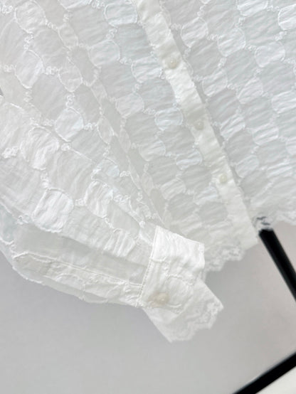 Gu 25ss jacquard shirt