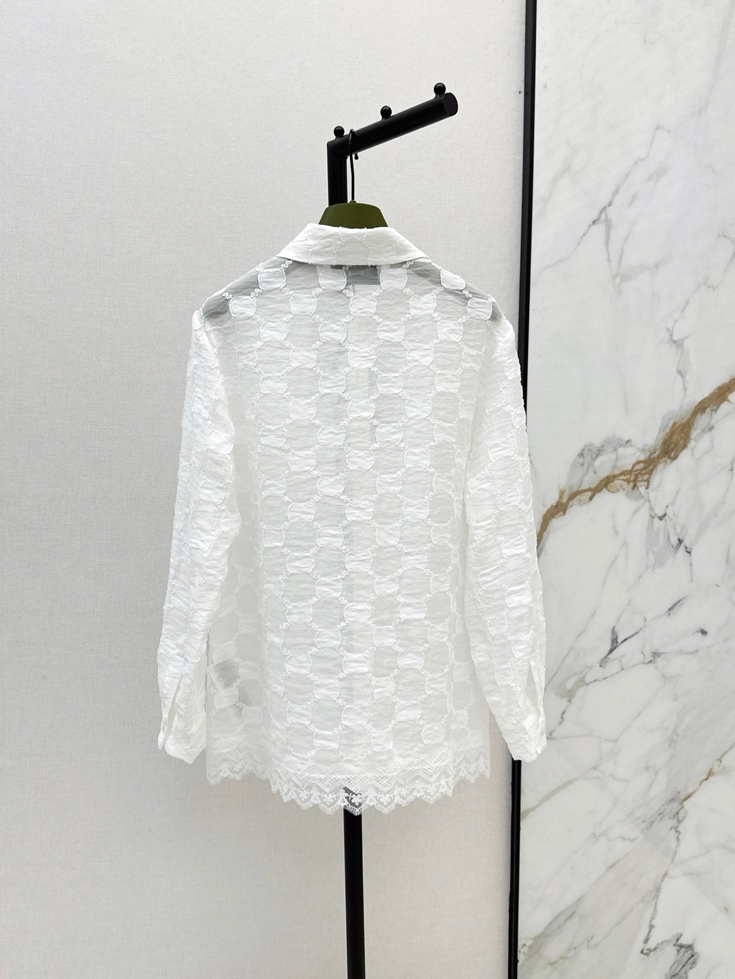 Gu 25ss jacquard shirt