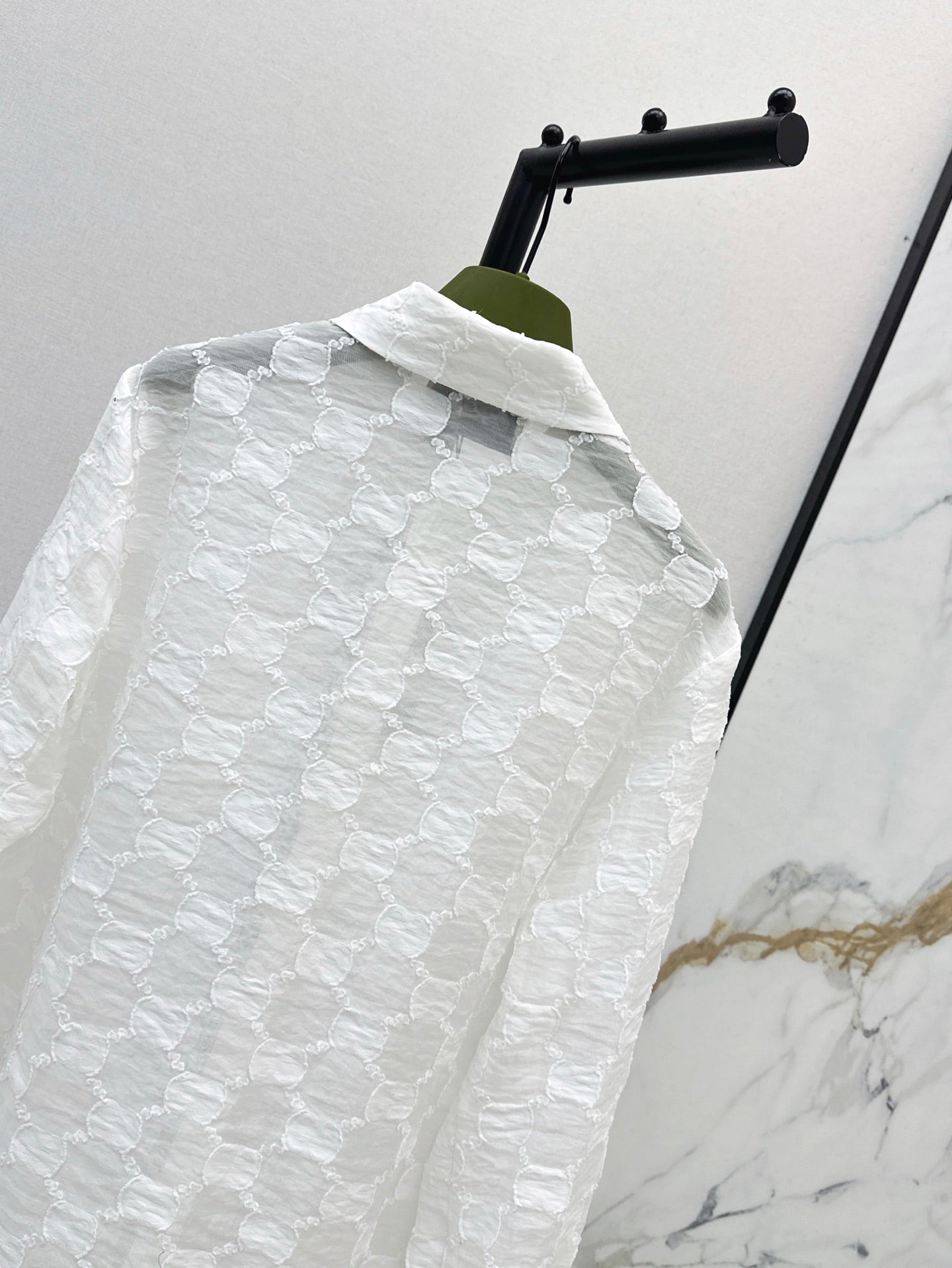 Gu 25ss jacquard shirt