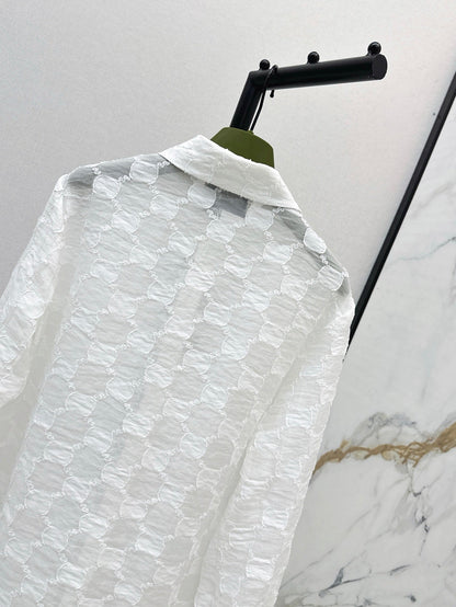Gu 25ss jacquard shirt