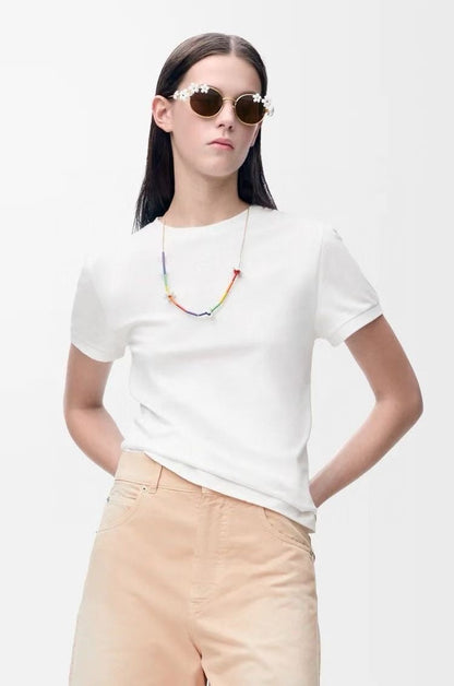 Loe 25ss hollow t-shirt