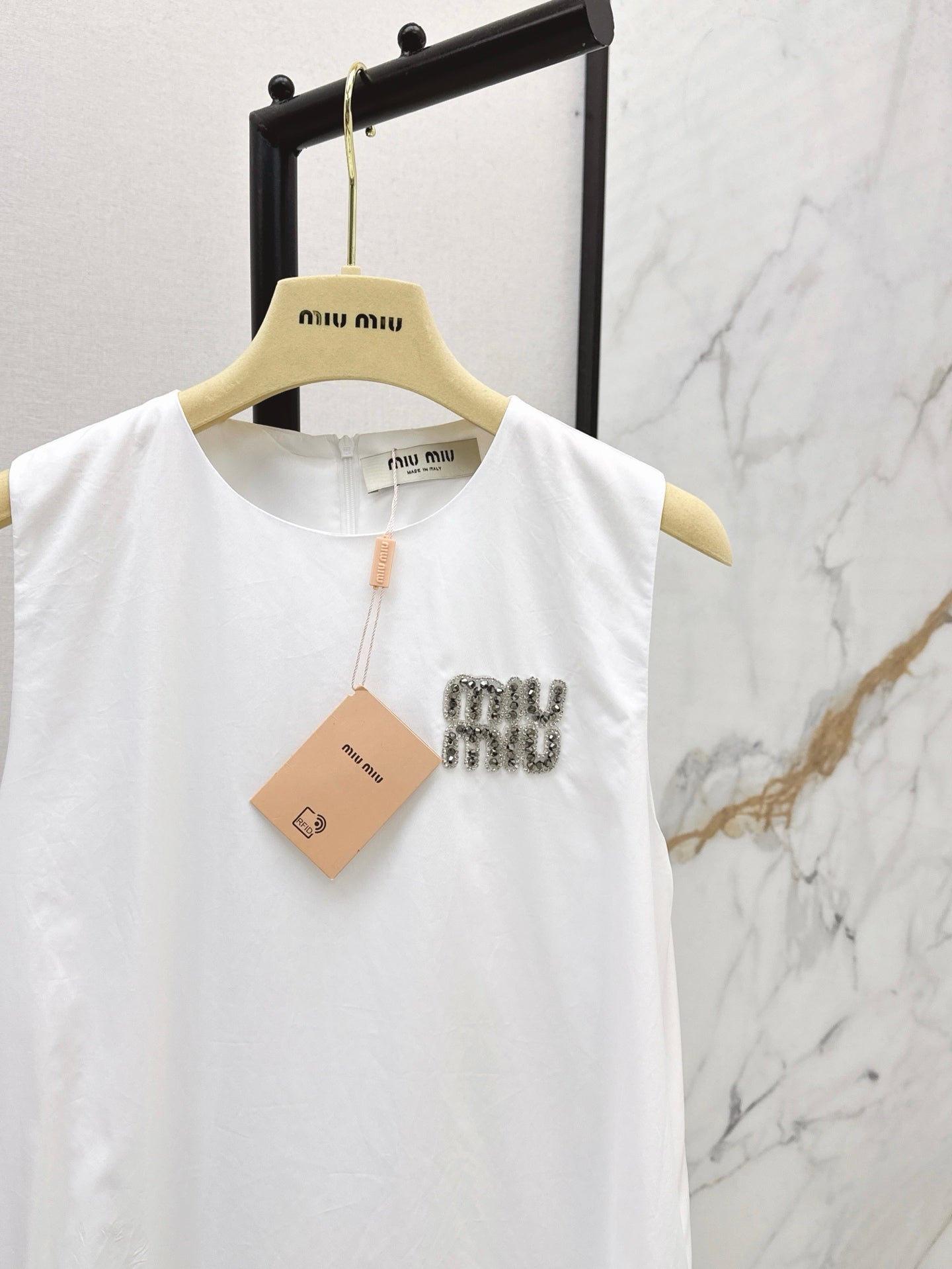 Miu 25ss rhinestone dress