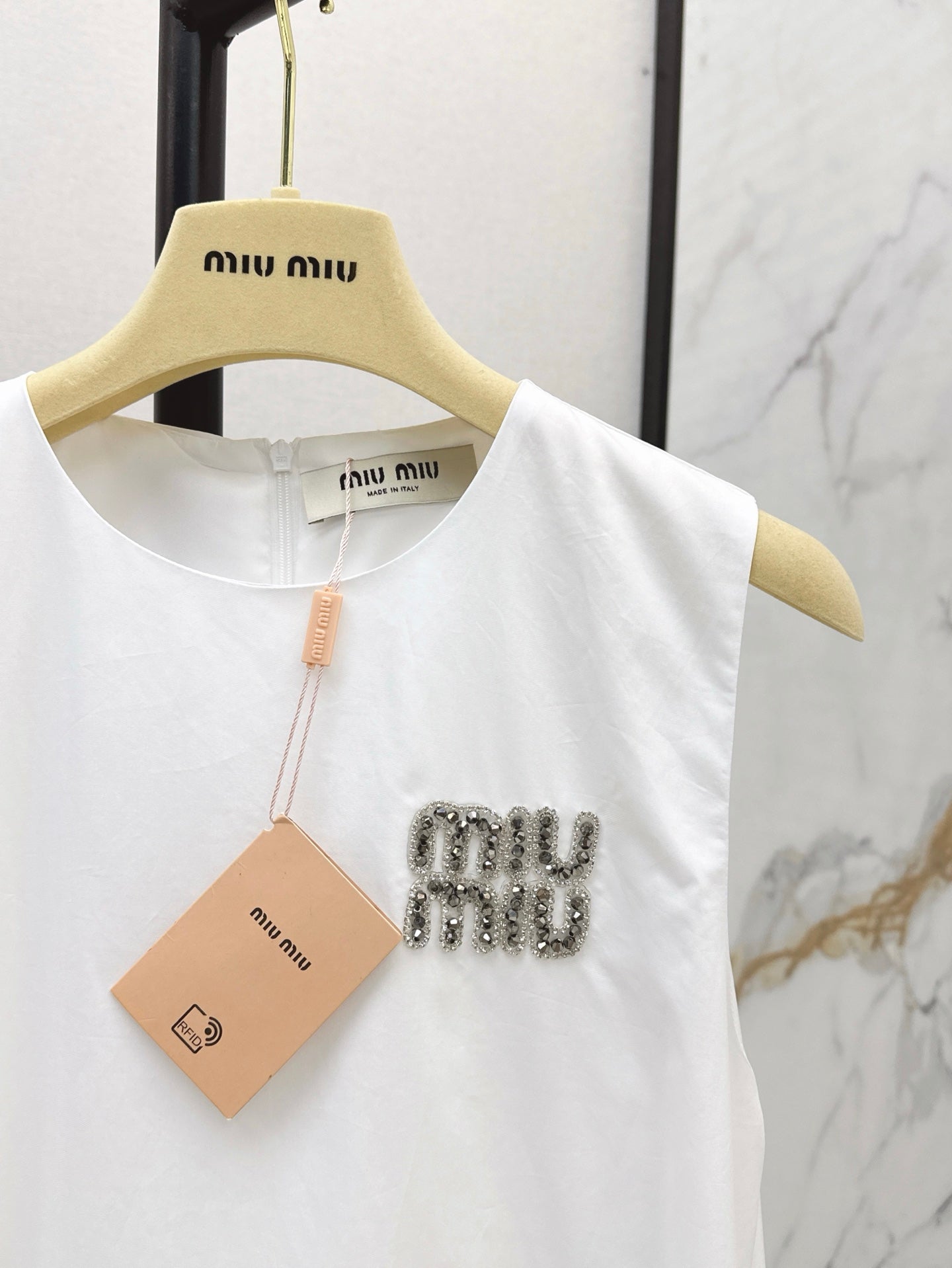 Miu 25ss rhinestone dress