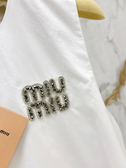 Miu 25ss rhinestone dress